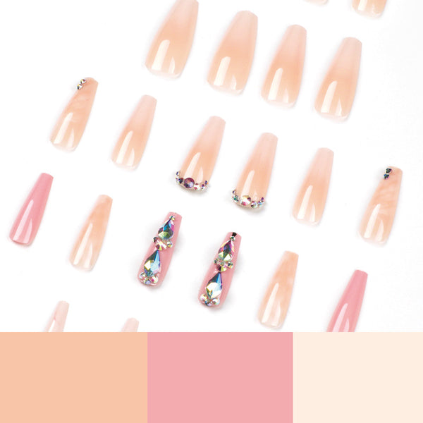 12 Sizes-24 Pcs Press On Nails JP1707