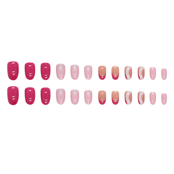 12 Sizes-24 Pcs Press On Nails W1119