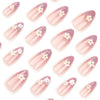 Almond French Medium Pink Press on Nails