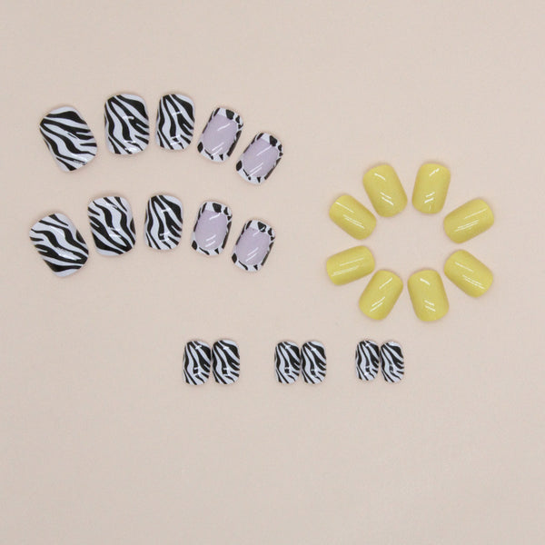 12 Sizes-24 Pcs Press On Nails W1145