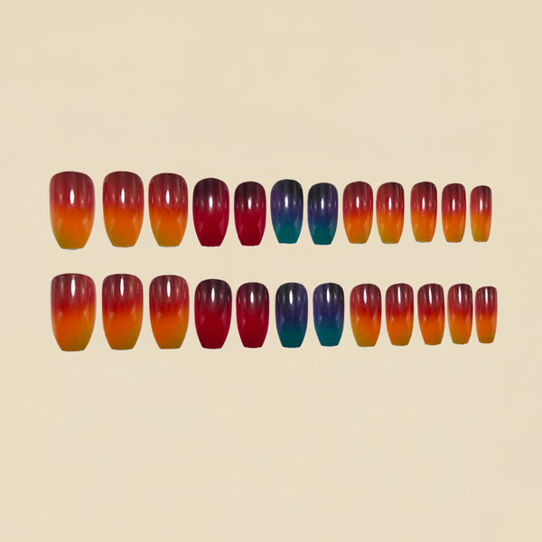 12 Sizes-24 Pcs Press On Nails Y1543