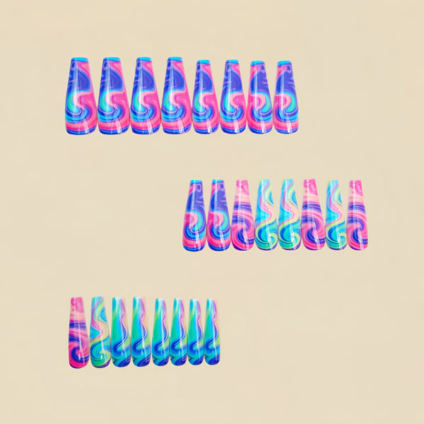 12 Sizes-24 Pcs Press On Nails Y1481