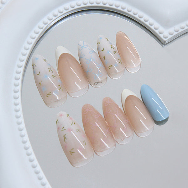 12 Sizes-24 Pcs Press On Nails R981