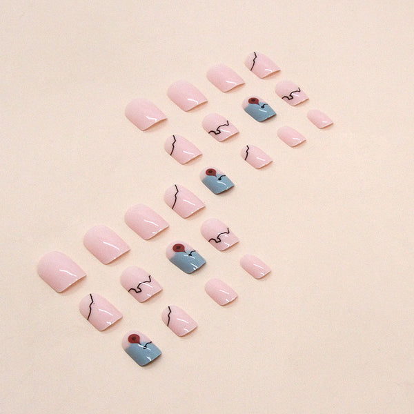 12 Sizes-24 Pcs Press On Nails W1010