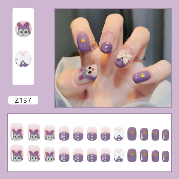 12 Sizes-24 Pcs Press On Nails Z122