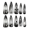 12 Sizes-24 Pcs Press On Nails JP3469