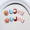 12 Sizes-24 Pcs Press On Nails K029