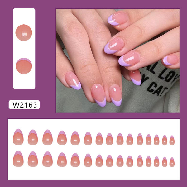 12 Sizes-24 Pcs Press On Nails W2163