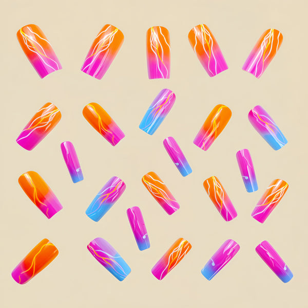 12 Sizes-24 Pcs Press On Nails Y621