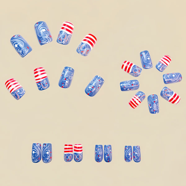 12 Sizes-24 Pcs Press On Nails Y639