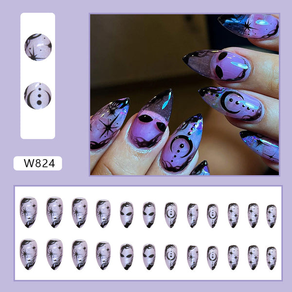 12 Sizes-24 Pcs Press On Nails W824