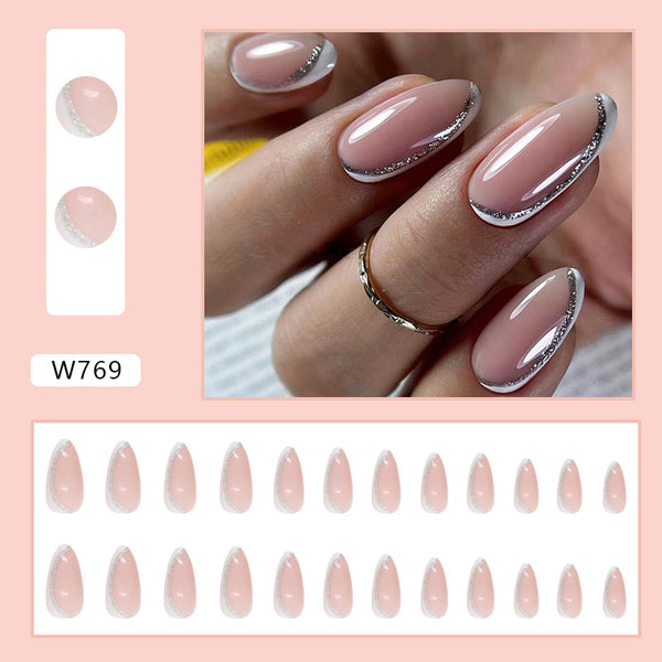12 Sizes-24 Pcs Press On Nails W769