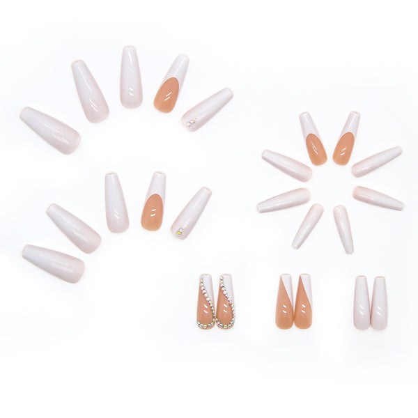 12 Sizes-24 Pcs Press On Nails Z156