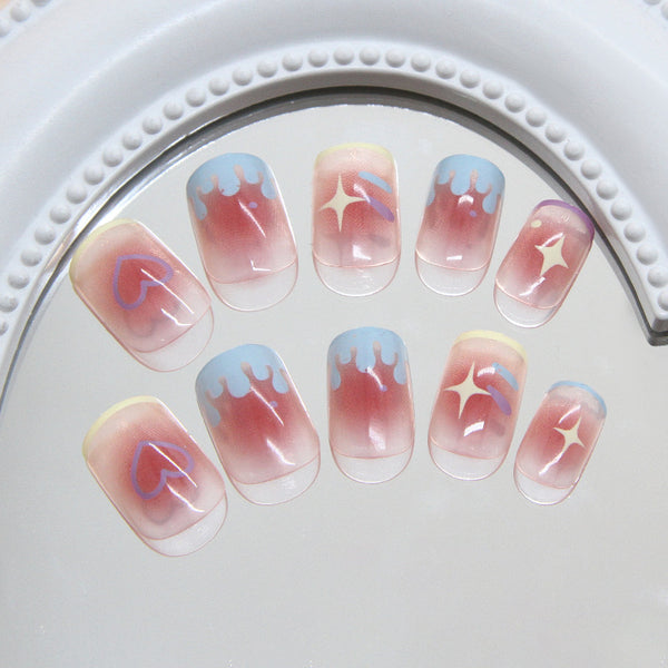 12 Sizes-24 Pcs Press On Nails R929