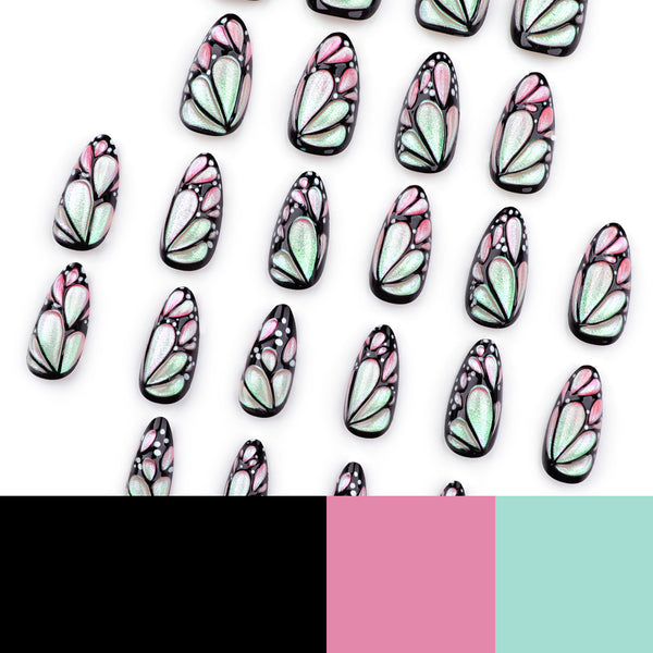 12 Sizes-24 Pcs Press On Nails JP3506