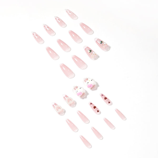 12 Sizes-24 Pcs Press On Nails JP1366
