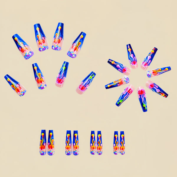 12 Sizes-24 Pcs Press On Nails Y659