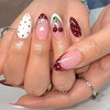 12 Sizes-24 Pcs Press On Nails C1398