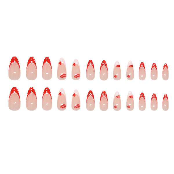12 Sizes-24 Pcs Press On Nails W2142