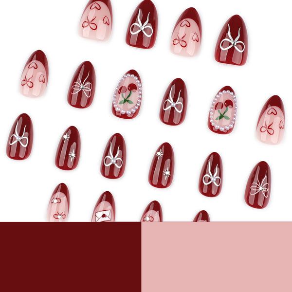 12 Sizes-24 Pcs Press On Nails JP4140