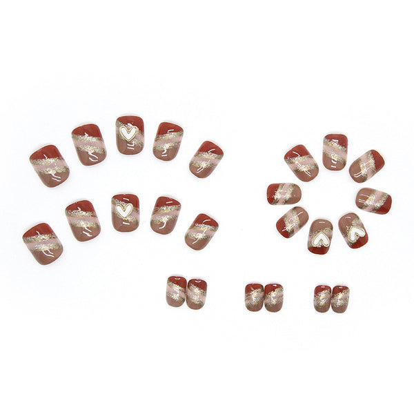 12 Sizes-24 Pcs Press On Nails Z447