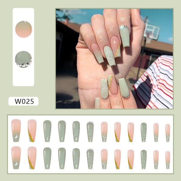 12 Sizes-24 Pcs Press On Nails W025