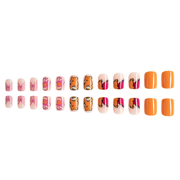 12 Sizes-24 Pcs Press On Nails C035