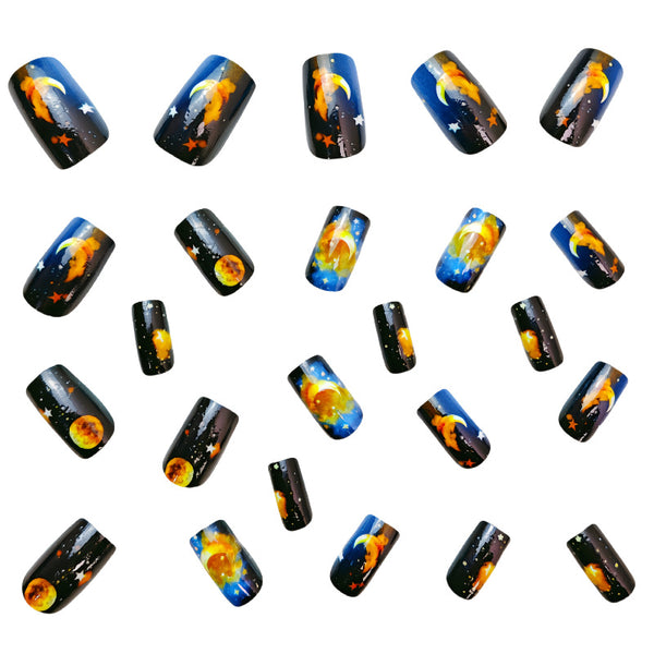 12 Sizes-24 Pcs Press On Nails Y498