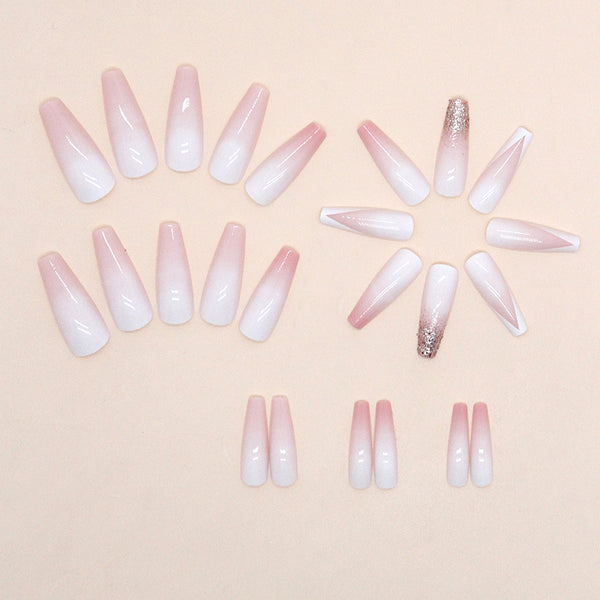 12 Sizes-24 Pcs Press On Nails W1175