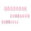 French Glossy Medium Ombre Pink Square Press on Nails