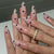 Almond Glossy Long Pink Press on Nails