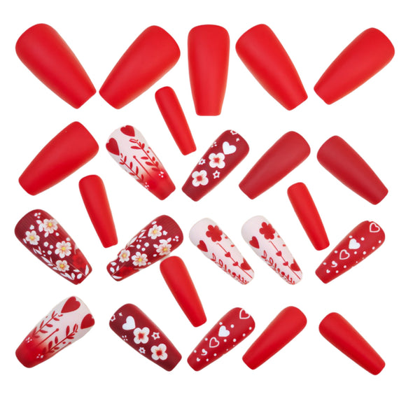 12 Sizes-24 Pcs Press On Nails Y1672