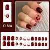 12 Sizes-24 Pcs Press On Nails C1388