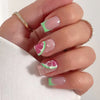 12 Sizes-24 Pcs Press On Nails C1554
