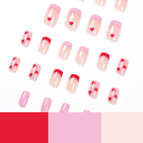12 Sizes-24 Pcs Press On Nails JP1876