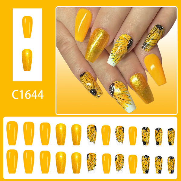 12 Sizes-24 Pcs Press On Nails C1644
