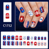 12 Sizes-24 Pcs Press On Nails C1752