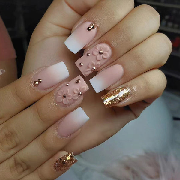 12 Sizes-24 Pcs Press On Nails Z829
