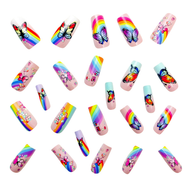 12 Sizes-24 Pcs Press On Nails Y584