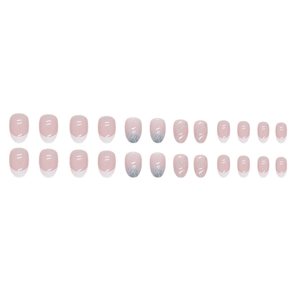 12 Sizes-24 Pcs Press On Nails W731