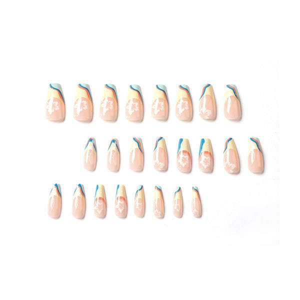 12 Sizes-24 Pcs Press On Nails JP1845