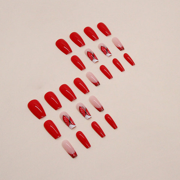 12 Sizes-24 Pcs Press On Nails W1052