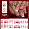 12 Sizes-24 Pcs Press On Nails C1450
