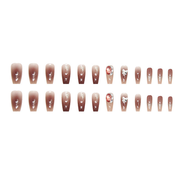 12 Sizes-24 Pcs Press On Nails Z591