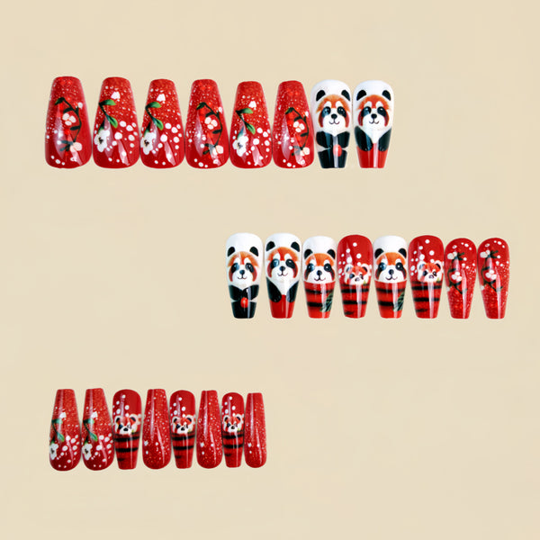 12 Sizes-24 Pcs Press On Nails Y1640