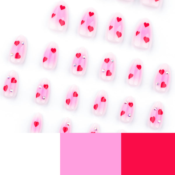 12 Sizes-24 Pcs Press On Nails JP3632