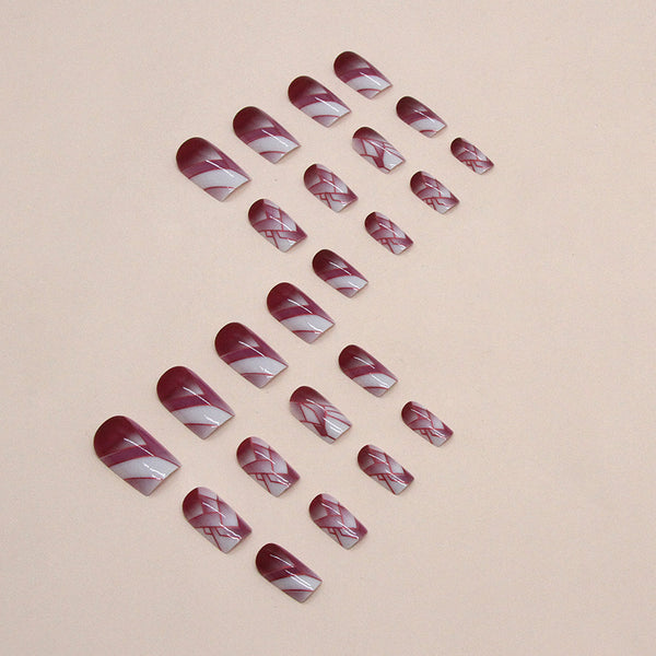 12 Sizes-24 Pcs Press On Nails W1287