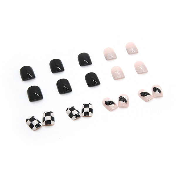 12 Sizes-24 Pcs Press On Nails R652