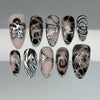 12 Sizes-24 Pcs Press On Nails W2007