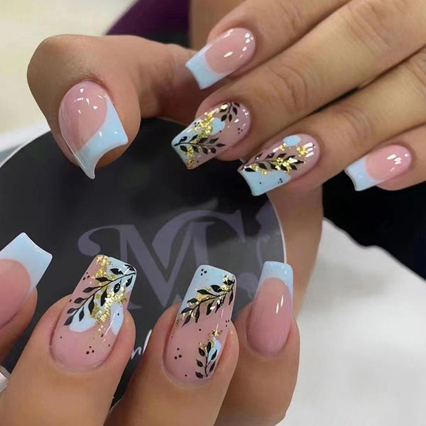 12 Sizes-24 Pcs Press On Nails W605